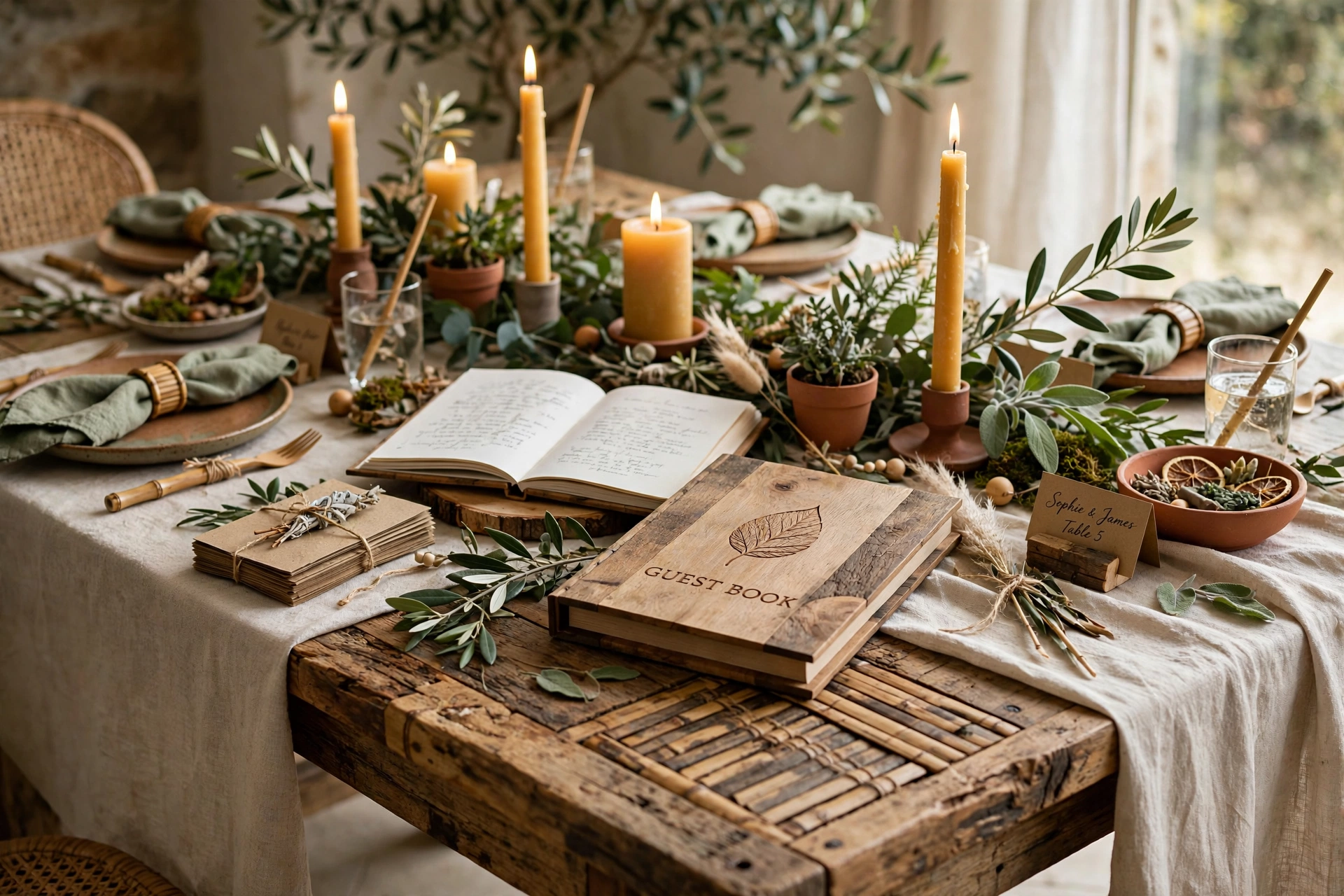 Wooden Guest Book for Wedding